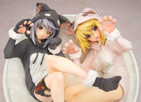 Infinite Stratos - Laura Bodewig & Charlotte Dunois Nekomimi Pajama Complete Figure 1/7