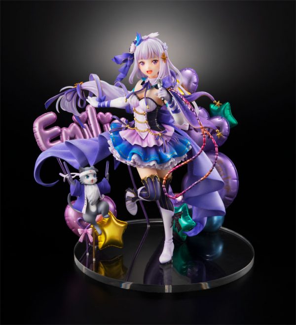 Re:Zero kara Hajimeru Isekai Seikatsu - Emilia - Puck - Shibuya Scramble Figure - Idol Ver (eStream)