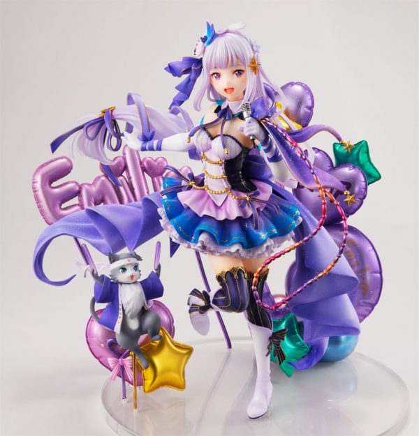 Re:Zero kara Hajimeru Isekai Seikatsu - Emilia - Puck - Shibuya Scramble Figure - Idol Ver (eStream)