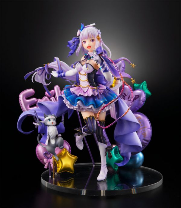 Re:Zero kara Hajimeru Isekai Seikatsu - Emilia - Puck - Shibuya Scramble Figure - Idol Ver (eStream)