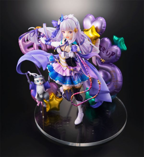 Re:Zero kara Hajimeru Isekai Seikatsu - Emilia - Puck - Shibuya Scramble Figure - Idol Ver (eStream)