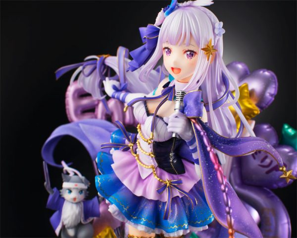 Re:Zero kara Hajimeru Isekai Seikatsu - Emilia - Puck - Shibuya Scramble Figure - Idol Ver (eStream)