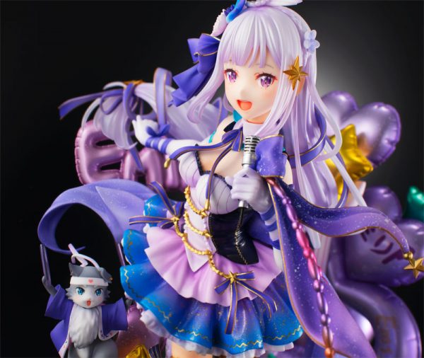 Re:Zero kara Hajimeru Isekai Seikatsu - Emilia - Puck - Shibuya Scramble Figure - Idol Ver (eStream)