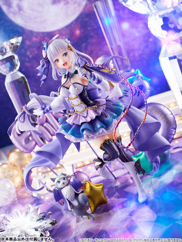 Re:Zero kara Hajimeru Isekai Seikatsu - Emilia - Puck - Shibuya Scramble Figure - Idol Ver (eStream)