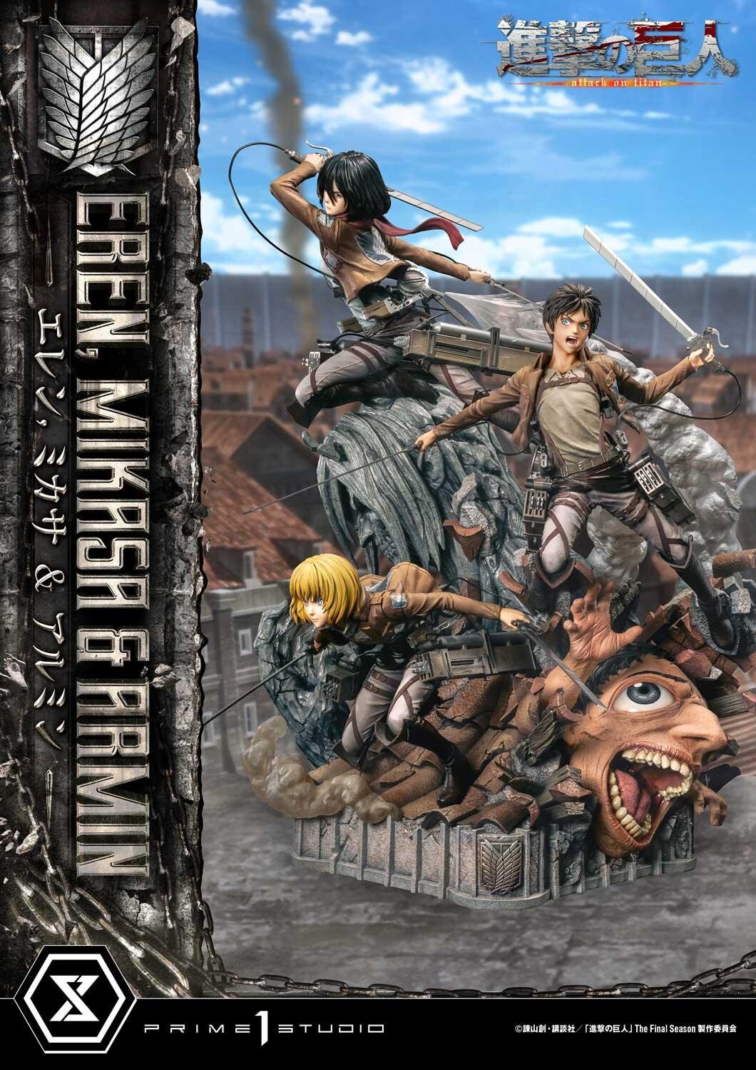 Shingeki no Kyojin - Armin Arlert - Eren Yeager - Mikasa Ackerman - Ultimate Premium Masterline UPMAOT-01DX - 1/4 - DX Version (Prime 1 Studio)