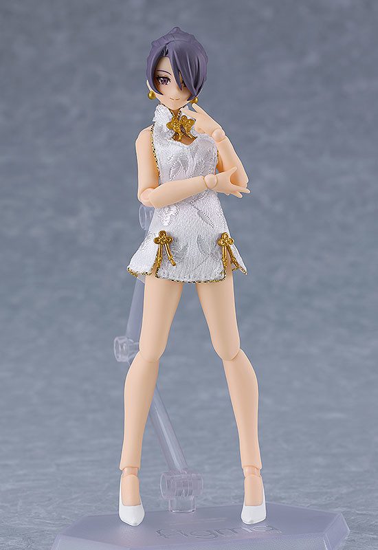 Original - Figma #569b - figma Styles - Mika - Mini Skirt Chinese Dress Outfit, White (Max Factory)