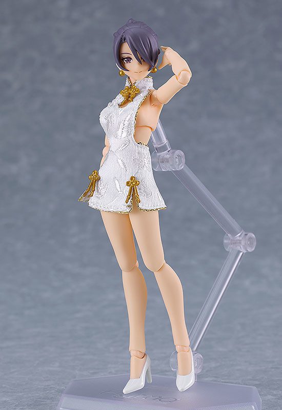 Original - Figma #569b - figma Styles - Mika - Mini Skirt Chinese Dress Outfit, White (Max Factory)