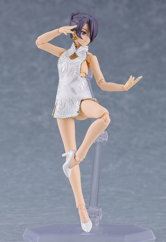 Original - Figma #569b - figma Styles - Mika - Mini Skirt Chinese Dress Outfit, White (Max Factory)