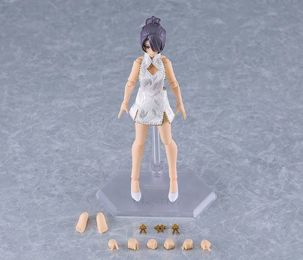 Original - Figma #569b - figma Styles - Mika - Mini Skirt Chinese Dress Outfit, White (Max Factory)