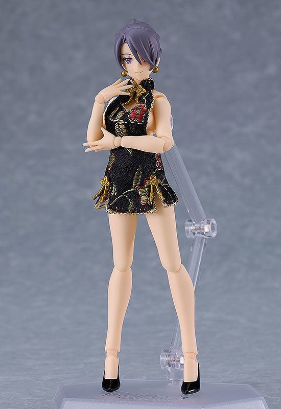 Original - Figma #569c - figma Styles - Mika - Mini Skirt Chinese Dress Outfit, Black (Max Factory)