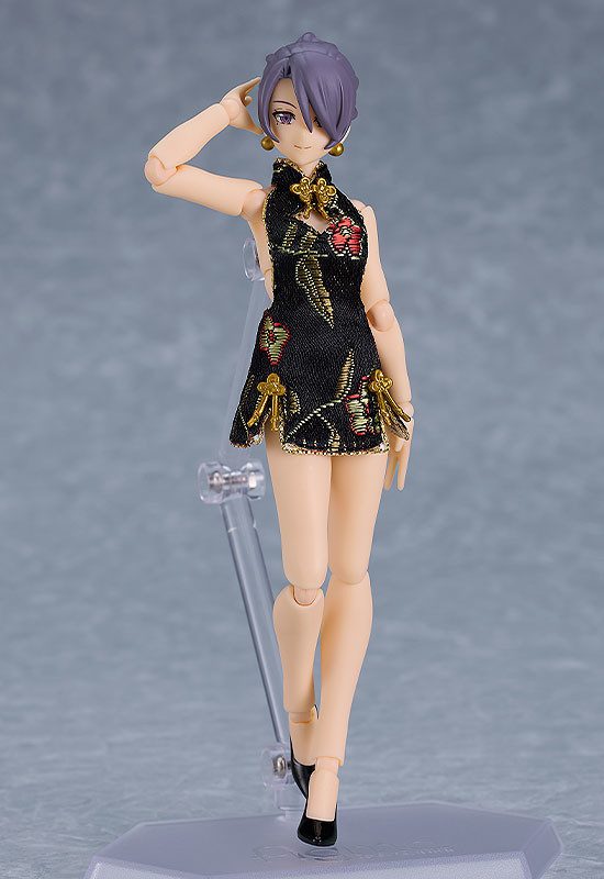 Original - Figma #569c - figma Styles - Mika - Mini Skirt Chinese Dress Outfit, Black (Max Factory)