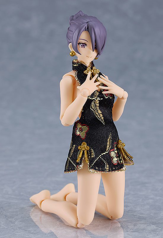 Original - Figma #569c - figma Styles - Mika - Mini Skirt Chinese Dress Outfit, Black (Max Factory)