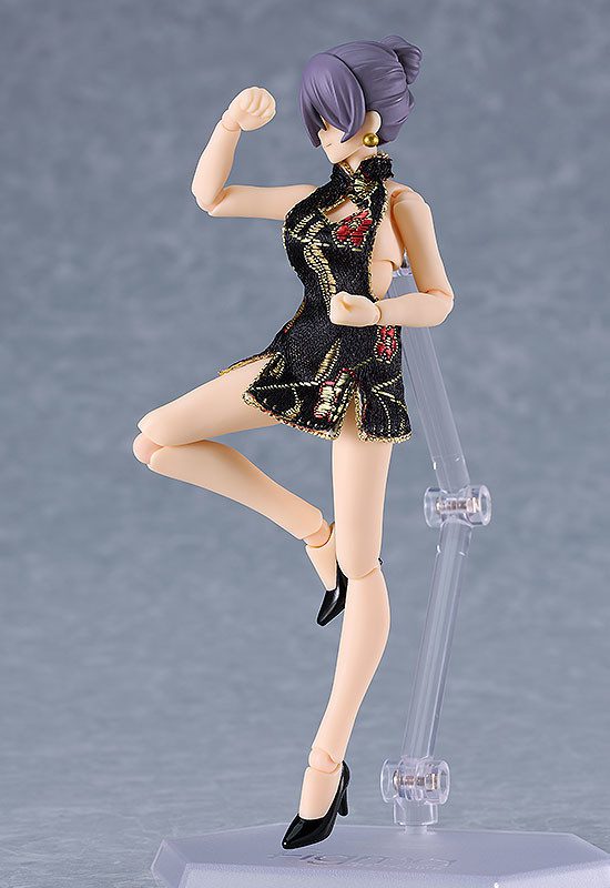 Original - Figma #569c - figma Styles - Mika - Mini Skirt Chinese Dress Outfit, Black (Max Factory)