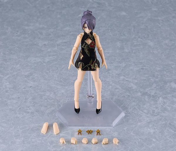 Original - Figma #569c - figma Styles - Mika - Mini Skirt Chinese Dress Outfit, Black (Max Factory)