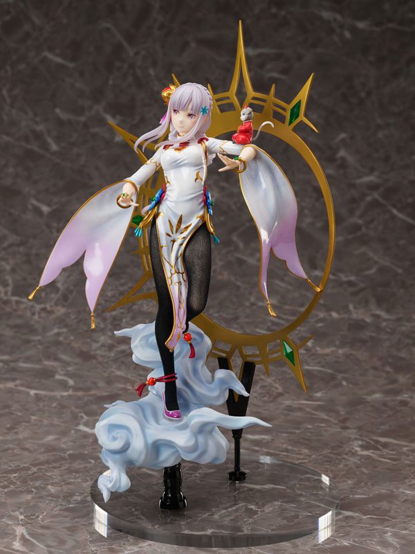 Re:Zero kara Hajimeru Isekai Seikatsu - Emilia - Puck - F:Nex - 1/7 - China Dress Ver. (FuRyu)