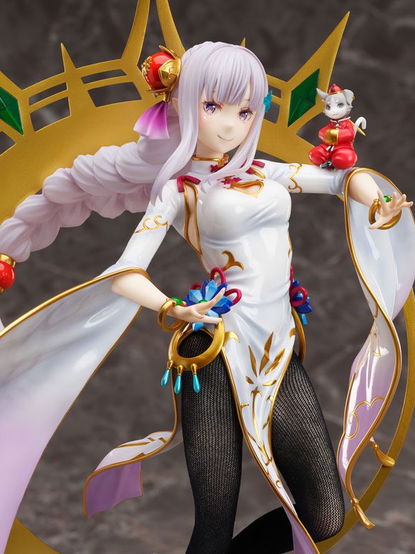 Re:Zero kara Hajimeru Isekai Seikatsu - Emilia - Puck - F:Nex - 1/7 - China Dress Ver. (FuRyu)