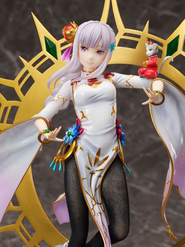 Re:Zero kara Hajimeru Isekai Seikatsu - Emilia - Puck - F:Nex - 1/7 - China Dress Ver. (FuRyu)