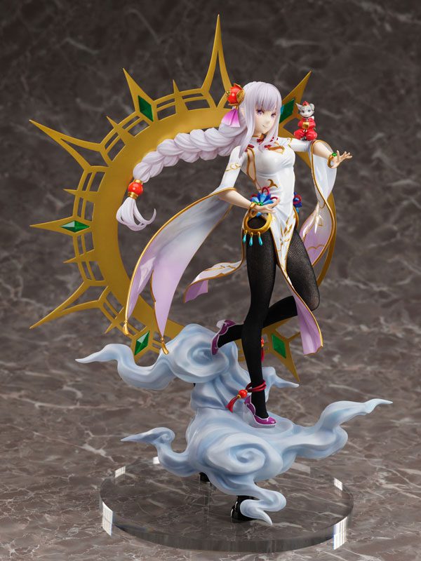 Re:Zero kara Hajimeru Isekai Seikatsu - Emilia - Puck - F:Nex - 1/7 - China Dress Ver. (FuRyu)