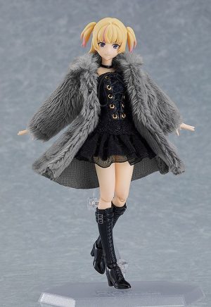 Original - Figma (#581a) - figma Styles - Yuki - Black Corset Dress + Fur Coat Outfit