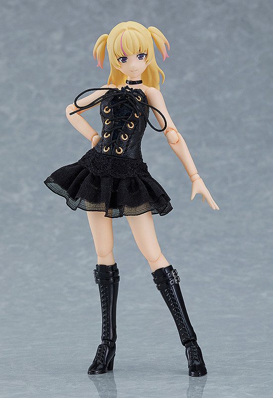 Original - Figma (#581a) - figma Styles - Yuki - Black Corset Dress + Fur Coat Outfit