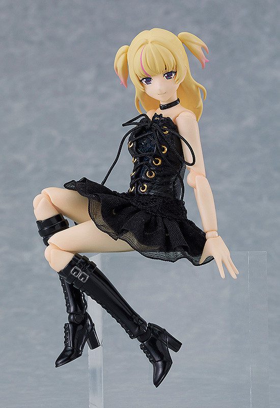 Original - Figma (#581a) - figma Styles - Yuki - Black Corset Dress + Fur Coat Outfit